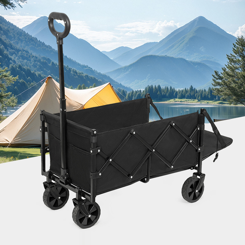 Kleiner Wagen mit Bremsrädern