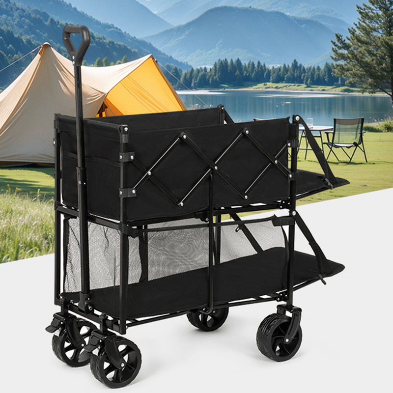 Outdoor Doppelstockwagen mit Heckbeladung