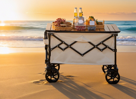 Was eignet sich besser für den Einsatz am Strand: gummibeschichtete PU-Räder oder Kunststoffräder?