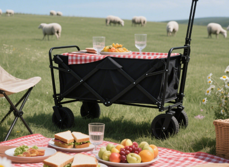 All-Terrain-Outdoor-Wagen: Transportieren Sie Ihre Ausrüstung über Gras, Sand und Kies